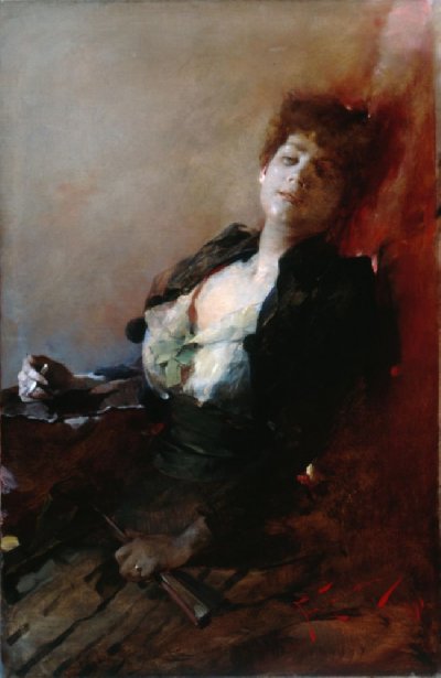 Lady with a cigarette